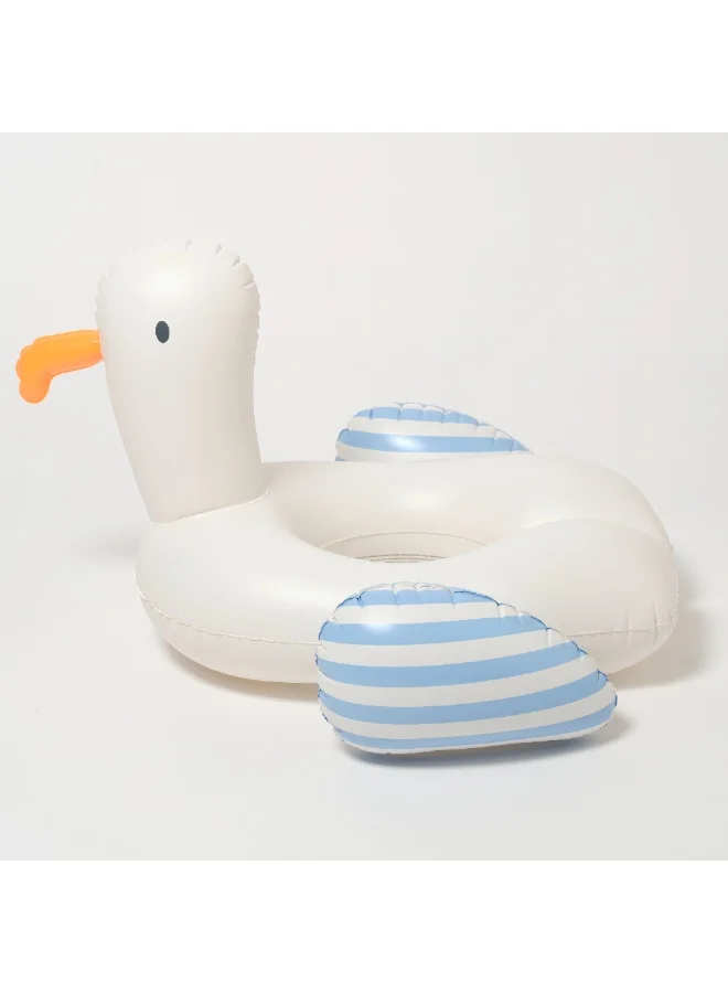 سني لايف Kids Inflatable Swim Ring – Sid the Seagull Blue Stripe – Fun Pool Tube for Toddlers & Children – Comfortable Water Float Ring for Summer Swimming, Beach, and Pool