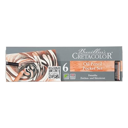 Cretacolor مجموعة أقلام الزيت CRETACOLOR للرسم من 6 قطع، مجموعة علبة أقلام الزيت من 6 قطع، متعددة الألوان - Image 3