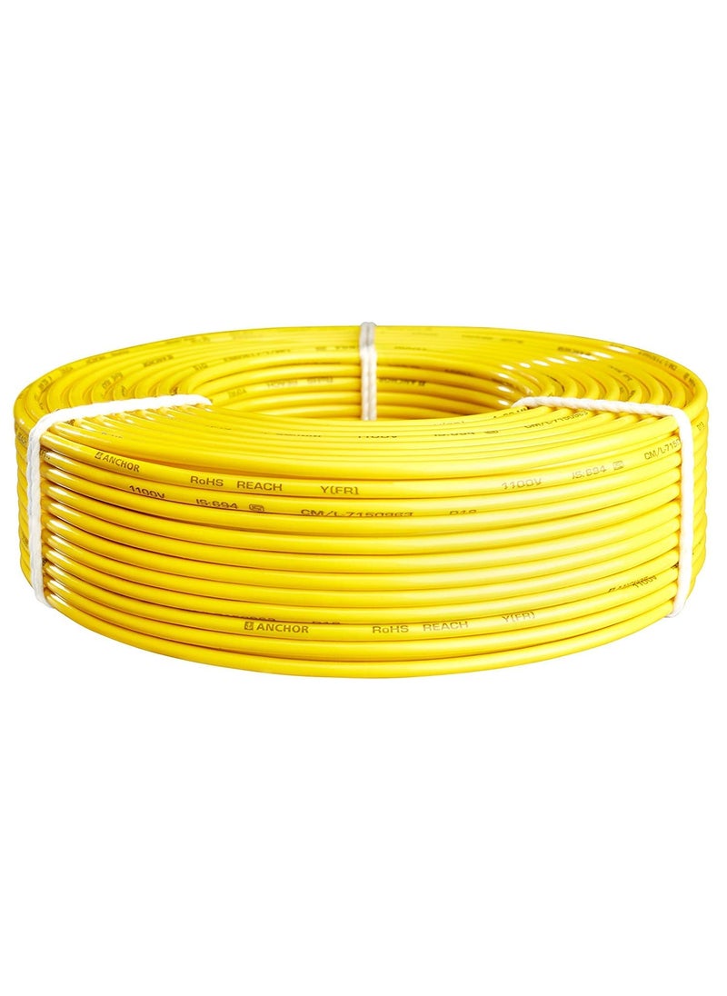 Anchor Anchor by Panasonic Advance FR Electric Wire 075 sq mm PVC Insulated Copper Wire for Home Wiring 90 Meter Electric Wire Cable for Industrial and Domestic Connections Yellow 27380YW  - Image 2