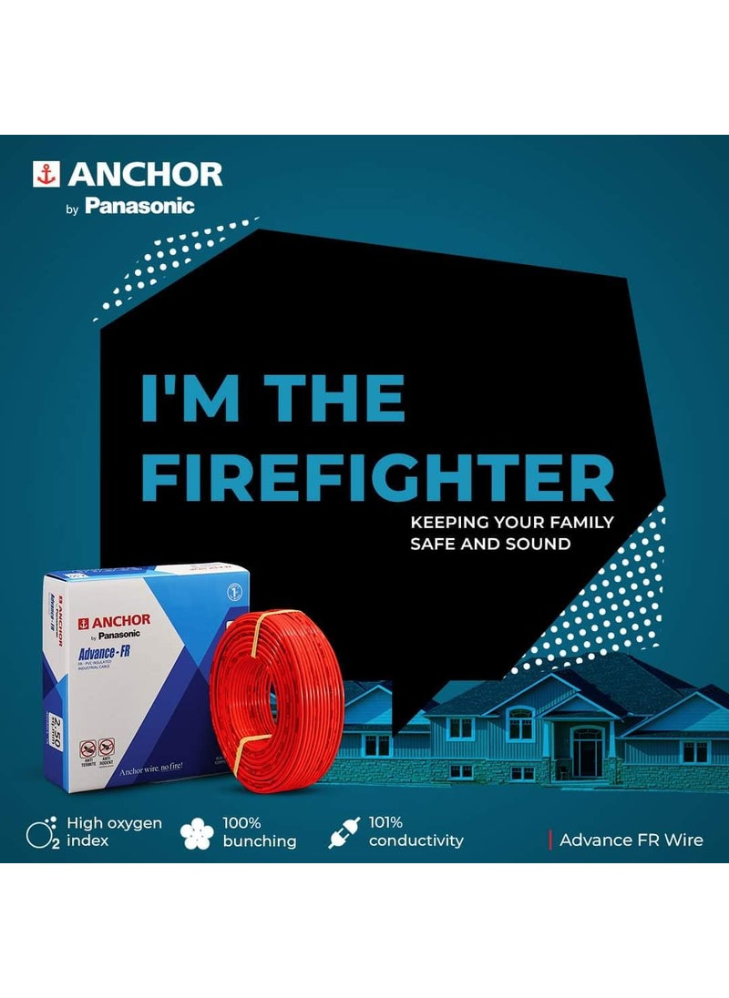 Anchor Anchor by Panasonic Advance FR Electric Wire 075 sq mm PVC Insulated Copper Wire for Home Wiring 90 Meter Electric Wire Cable for Industrial and Domestic Connections Yellow 27380YW  - Image 5
