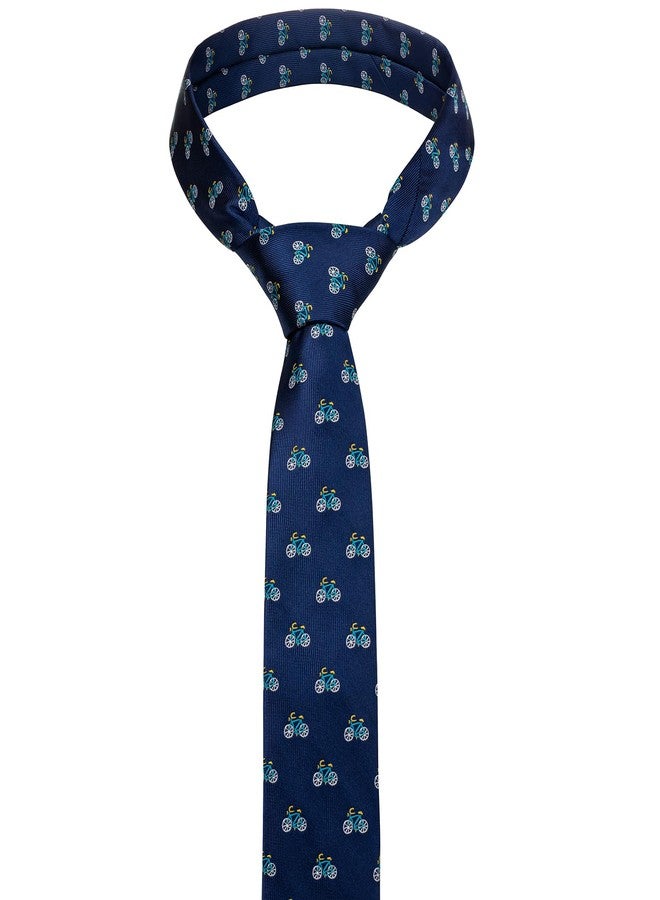 HAWSON Bicycle Tie Cycling Theme Jacquard Woven Necktie for Bike Riders, Bike Gifts for Cyclists Men 2.5 Inch - Image 5