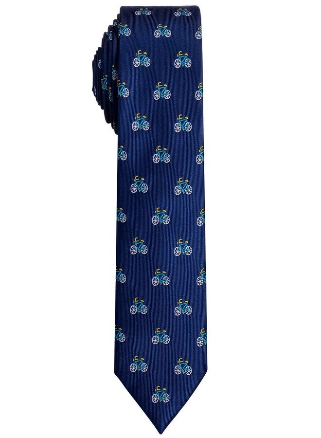 HAWSON Bicycle Tie Cycling Theme Jacquard Woven Necktie for Bike Riders, Bike Gifts for Cyclists Men 2.5 Inch - Image 3