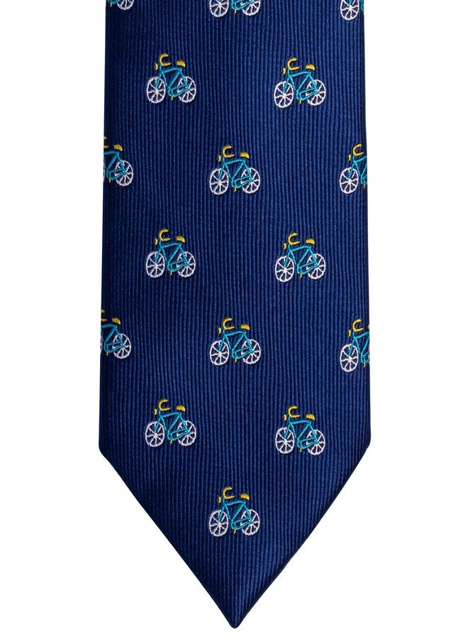 HAWSON Bicycle Tie Cycling Theme Jacquard Woven Necktie for Bike Riders, Bike Gifts for Cyclists Men 2.5 Inch - Image 4