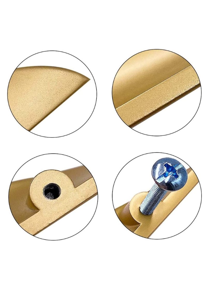 مقابض خزائن، مقبضات درج ذهبية، مقابض أبواب الأدراج، مقابض أثاث مع براغي، مقابض خزائن المطبخ، لأبواب غرف الملابس، أبواب الخزائن، وزينة المنزل 117 مم، 4 قطع - Image 2
