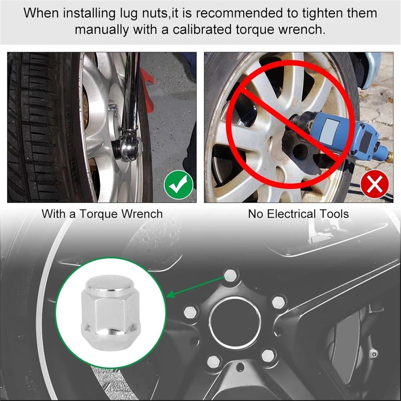 Wheel Lug Nuts Auto M12X1.25 Wheel Lug Nuts M12x1.5 Steel Racing Screw Bolt Head Cover Car Repair Tools Accessories(F) - Image 4