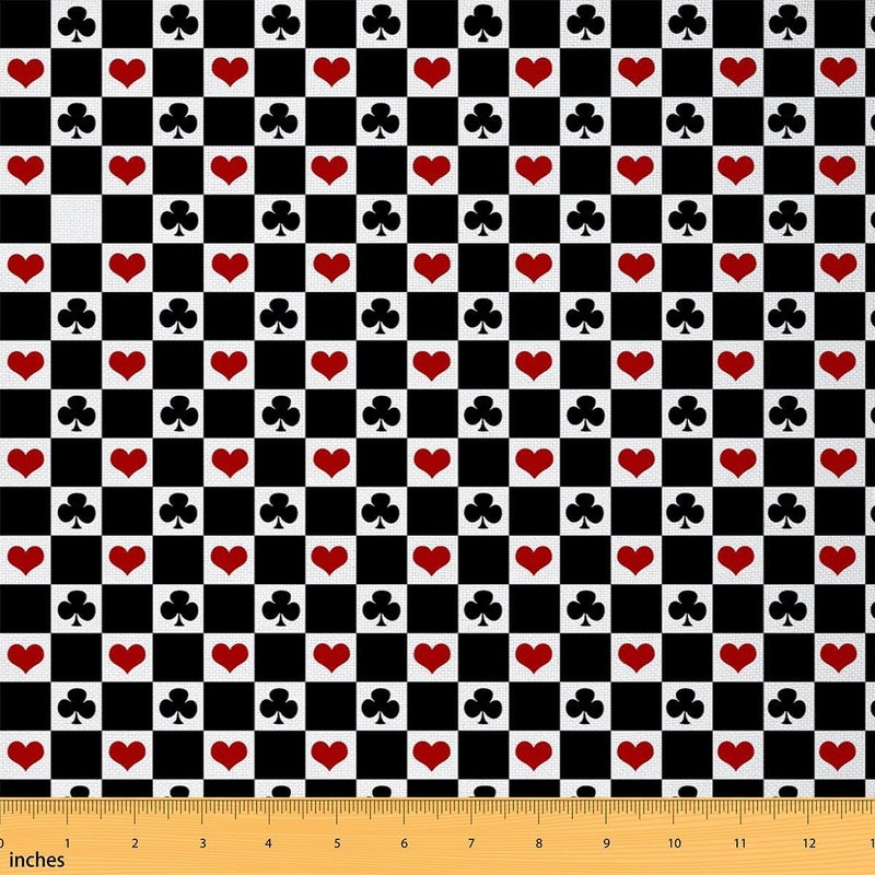 Gulf climate tested upgraded quality Geometric Checkerboard Patchwork Fabric by The Yard Plaids Grids Heart Indoor Outdoor Fabric Modern Simple Style Soft Flannel Polyester No Stretch Fabrics Sewing Lovers Black Red 10 Yards 360"x59" Precision polished solid material Cost saving design picks All-round applied quality Minimal design Cost effective upgraded craftsmanship Trendy natural tone options One piece build Long term use design Affordable purchase options Multiple sizes Transit & use compatible Heat insulation layer Polished safe edge Multi-color available build Local & cross border ship compatible Individual & group usable General standard crafted Multi-demand compliant quality Consistent single item quality Various size alternatives Individual group scene compatible Home & professional compatible Odor free color Daily life matching design - Image 1