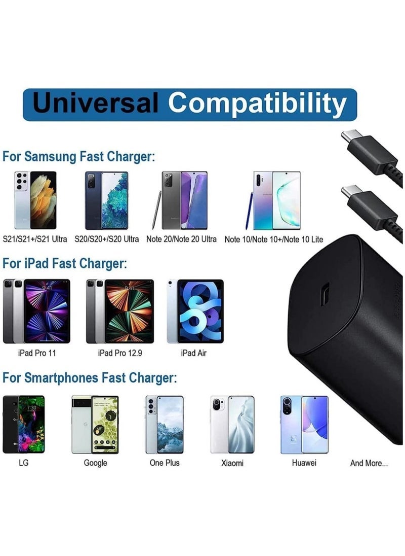 Gravity UK USB C Plug & Cable 45W Charger For Samsung FAST Charge Adapter 3 Pin Mains Wall Charging for galaxy Mobile phone S 24 ULTRA S23 ultra FE S 22 S 21 fe 20 note 20 ultra 10 9 8 a14 a34 a54 - Image 5