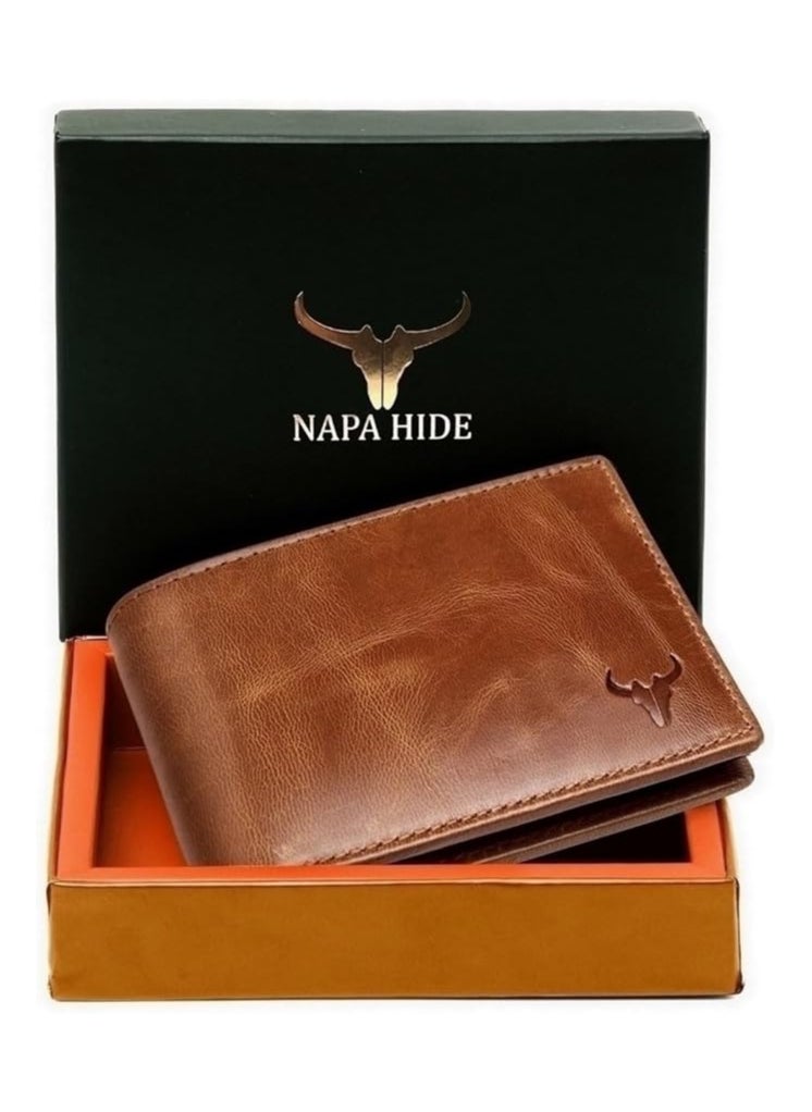 Napa Hide - NAPA HIDE Men Leather wallet for Men Travel Accessory- Bi-Fold Wallet - Image 1
