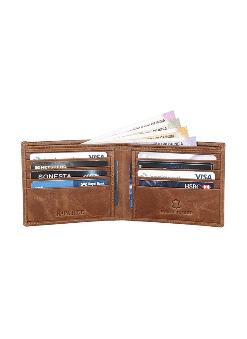 Napa Hide - NAPA HIDE Men Leather wallet for Men Travel Accessory- Bi-Fold Wallet - Image 1