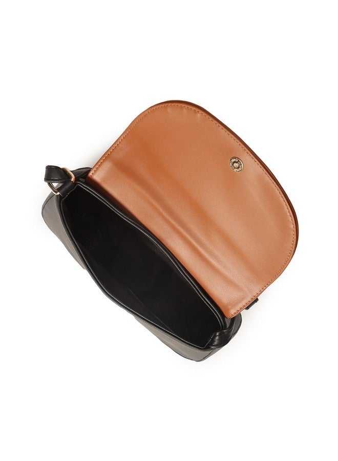 Fastrack Double Compartment Sling Bag For Women | Faux Leather Sling Bag With Magnetic Button Closure | Adjustable Shoulder Strap | Trendy Crossbody Bag For Girls | Trendy Handbags, Tan - Image 5