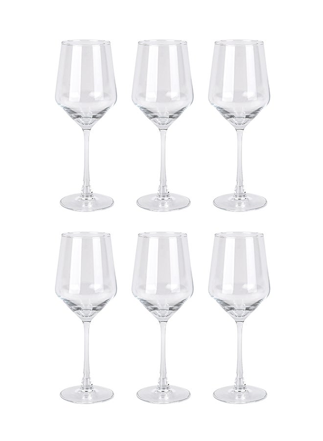 Ollieroo Wine Glasses Set of 6, 400ml Wine Glass with Stem, Perfect for Home, Restaurant, Dishwasher Safe, Lead-free, Clear, Durable Glassware - Image 3