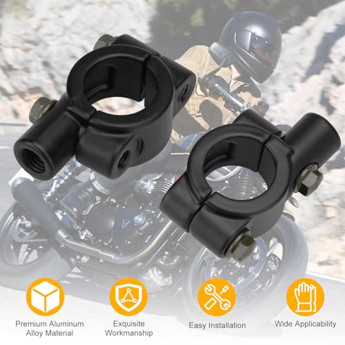 VG MOTO 8mm 7/8" Motorcycle Handlebar Mirror Mount Holder Clamp Bracket Adaptor Thread Universal for Motorbike ATV Scooter - Image 3