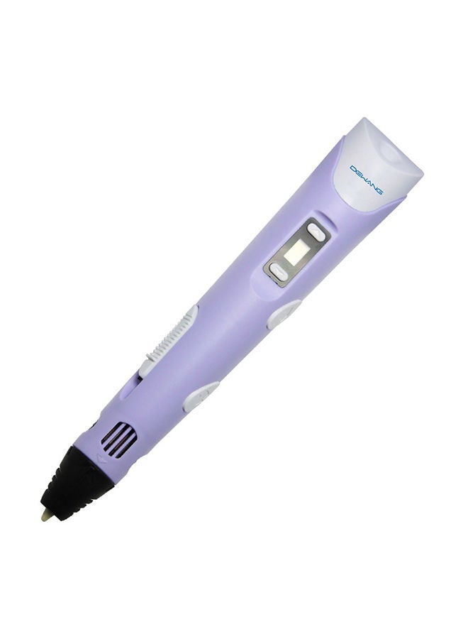 NIBEMINENT 3D Printing Pen With Adjustable Speed And Temperature (UK Plug) Purple/White - Image 1