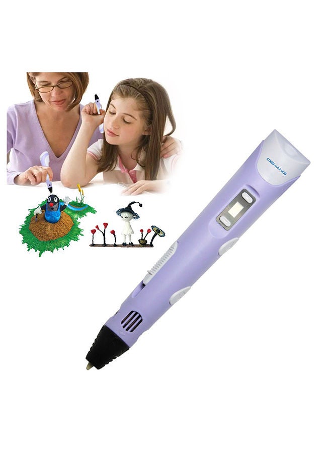 NIBEMINENT 3D Printing Pen With Adjustable Speed And Temperature (UK Plug) Purple/White - Image 4