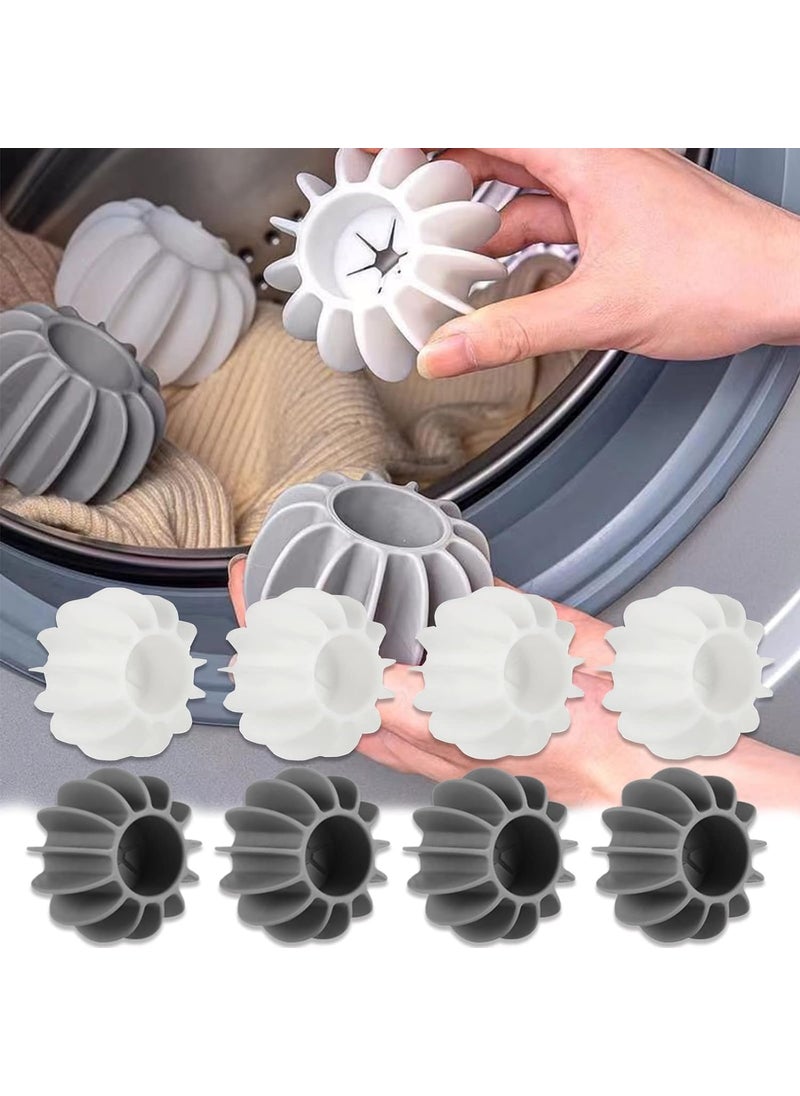 Rizniv Rizniv Washer Balls Reusable Laundry Balls Scrubbing Balls Gray White Washing Machine Special Ball Silicone Tidy Clothes Deep Cleaning AntiWinding Laundry Washing Balls Pack of 3  - Image 1
