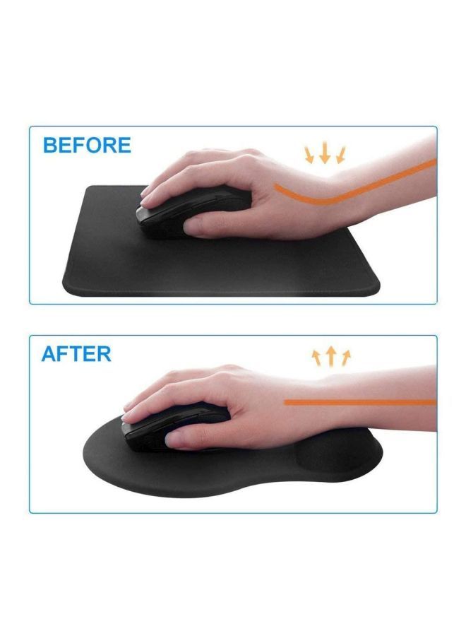NIBEMINENT Non-Slip Wrist Mouse Pad Black - Image 3
