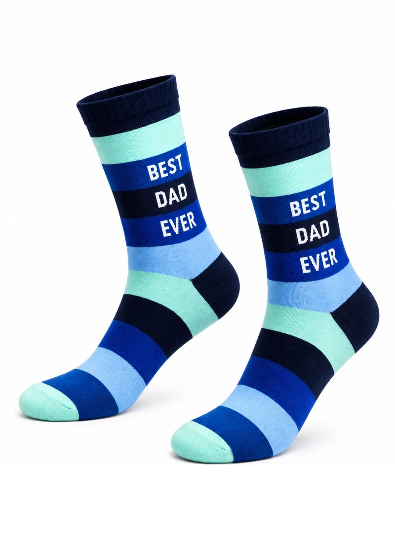 Share the Love Best Dad Ever Socks – Comfortable Novelty Socks for Dad | Father's Day Gift for Father, Daddy & Papa | Fun Everyday Socks
