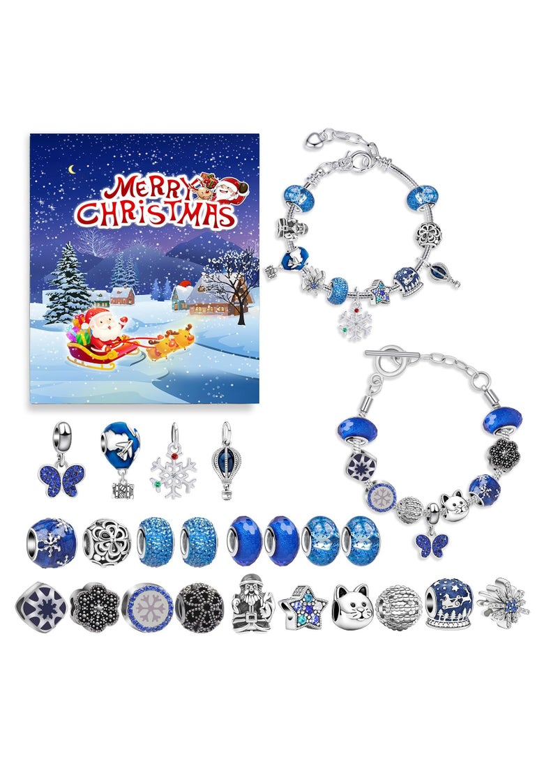 24 Days Christmas Countdown Bracelet Set, DIY Advent Calendar Jewelry Kit for Girls, Teens and Women, Perfect Holiday Gift - Image 1