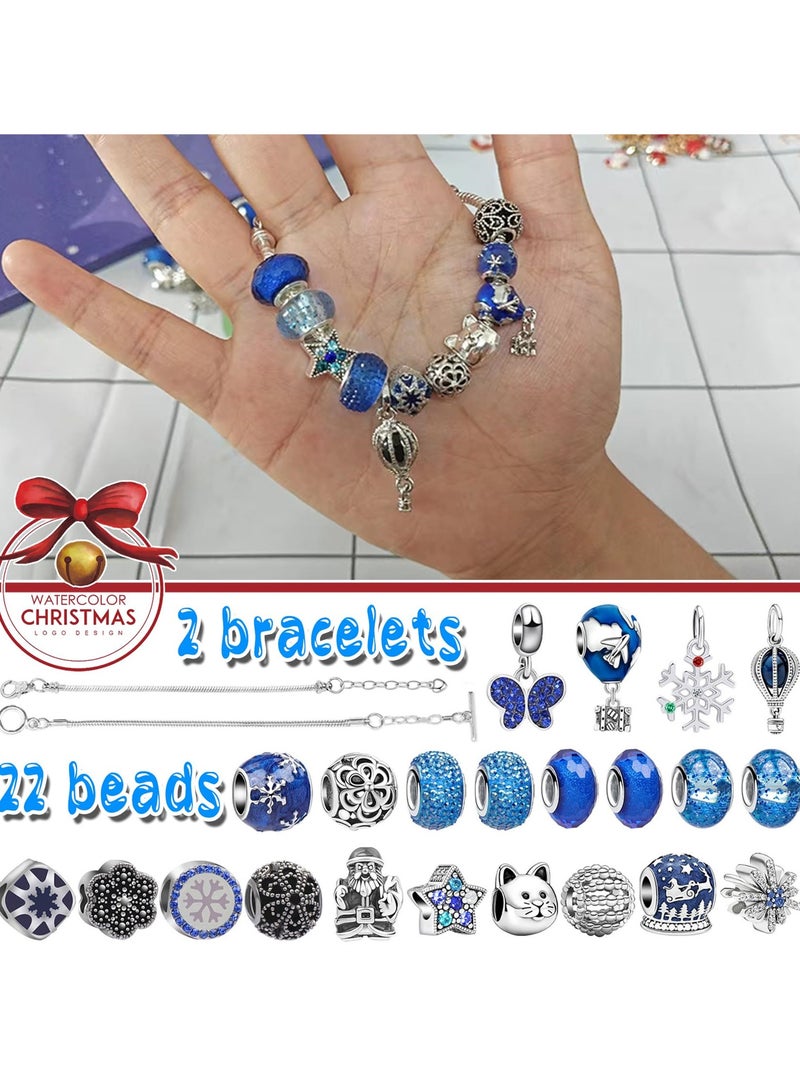 24 Days Christmas Countdown Bracelet Set, DIY Advent Calendar Jewelry Kit for Girls, Teens and Women, Perfect Holiday Gift - Image 3