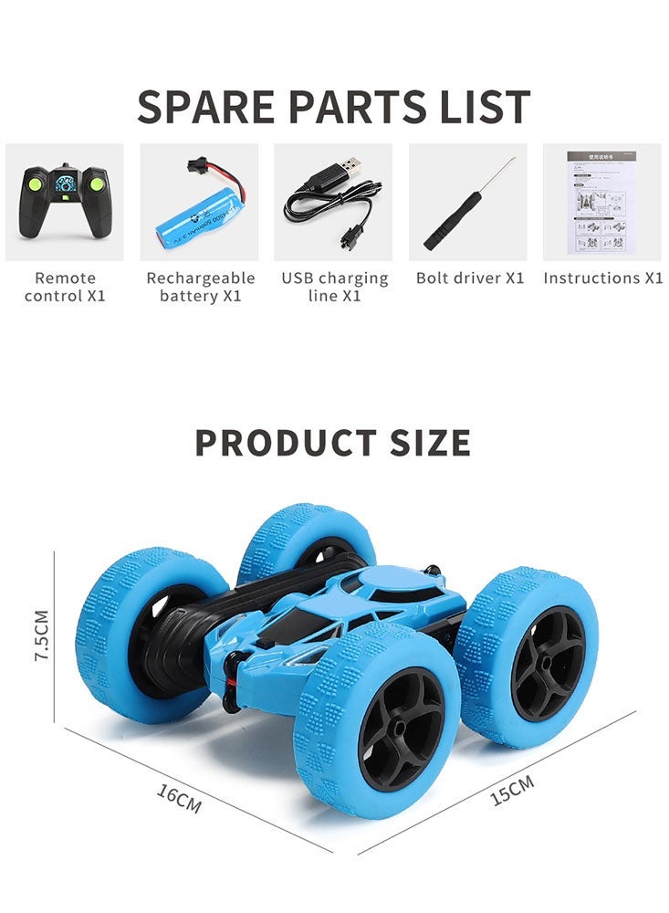Perfii Remote-Controlled RC Stunt Car with Double-Side Body Roll Walking, Dual Front Lights, TRP Material, Vacuum Tires, Powerful Motor, Muddy Terrain Mastery, 360 Rotation, and Wireless Comfort Control - Image 3