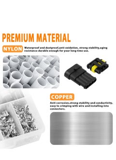 SYOSI 352 Pcs 26 Kits Electrical Connectors, Waterproof Automotive Motorcycle Electrical Wire Connector Terminals, 1 2 3 4 Pin Truck Harness Plug Car Spark Plug Connector for Car, Truck  - Image 2
