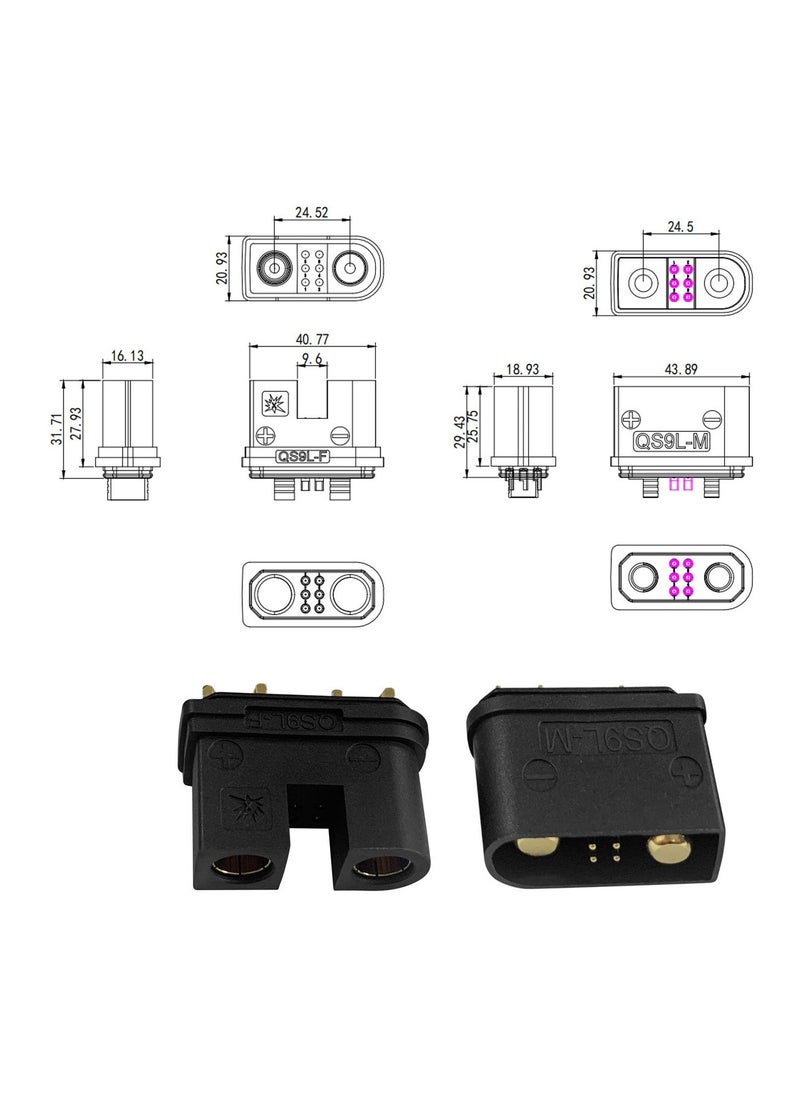 Generic 180 Amp High Current Quick Connector Anti,Spark Connector 6,10 Gauge Quick Connect Disconnect Battery Terminal for Golf E,Bike RV Winches Lifts Motor 2 Pcs  - Image 2