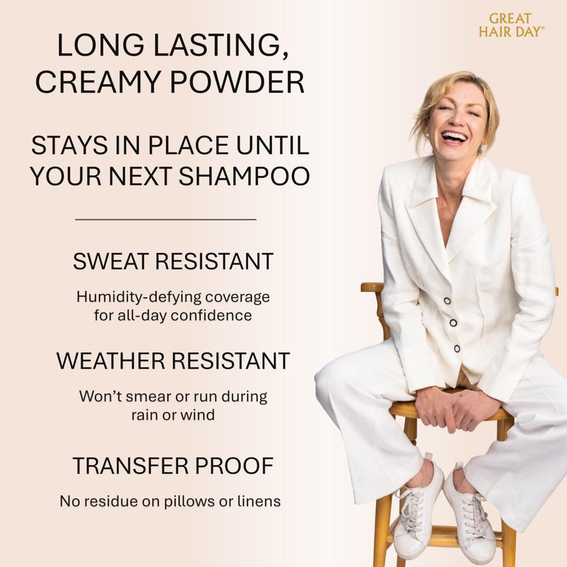 Joan Rivers Beauty Joan Rivers Great Hair Day Root Touch Up Powder â€“ Fill-in Powder for Thicker, Fuller Looking Hair (Light Blonde) - Image 4