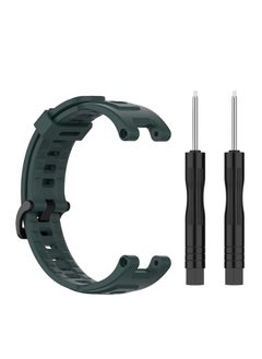 Generic Strap Compatible with Amazfit T-Rex/T-Rex Pro Smartwatch Soft Silicone Sports Replacement Watch Band Waterproof Breathable Wristband Bracelet with Tools (Green)  - Image 2