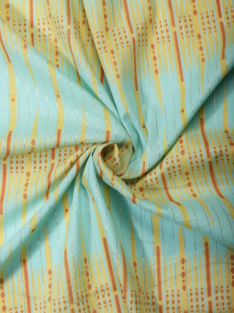 أيه كيه إس Aqua And Mustard Yellow Ikat-Inspired Fabric