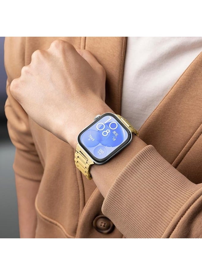 Straps Compatible with Huawei Watch Fit 3 Strap, Stainless Steel Wristband Replacement Watch Strap Bands Accessories Bracelet for Huawei Watch Fit 3 - Image 4