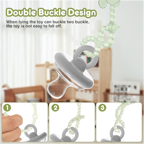 sopkdey Silicone Pacifier Clip,High Chair,Stroller Accessories,Cribs,Rocking Chair - Image 5