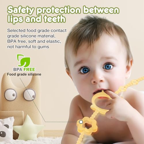 sopkdey Silicone Pacifier Clip,High Chair,Stroller Accessories,Cribs,Rocking Chair - Image 3