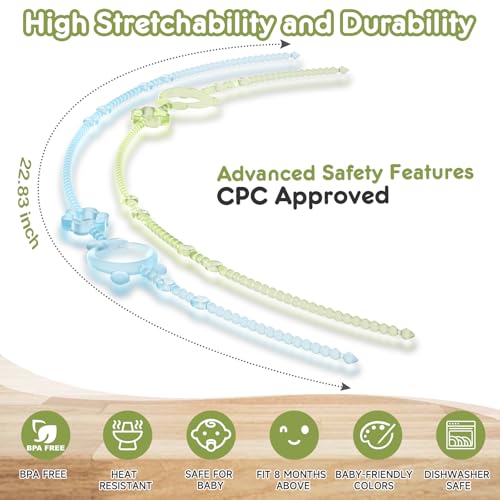sopkdey Silicone Pacifier Clip,High Chair,Stroller Accessories,Cribs,Rocking Chair - Image 2