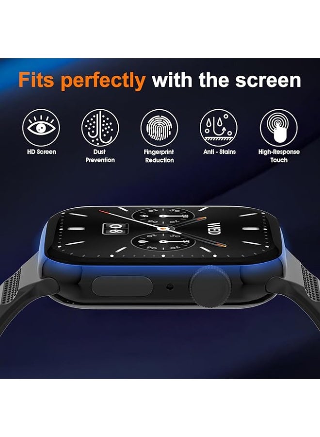 2 in 1 Sport Band+Screen Flim for Apple Watch S10/S11 46mm Men Women, Adjustable Parachute Buckle Nylon Fabric Wristband Accessories-Orange - Image 2