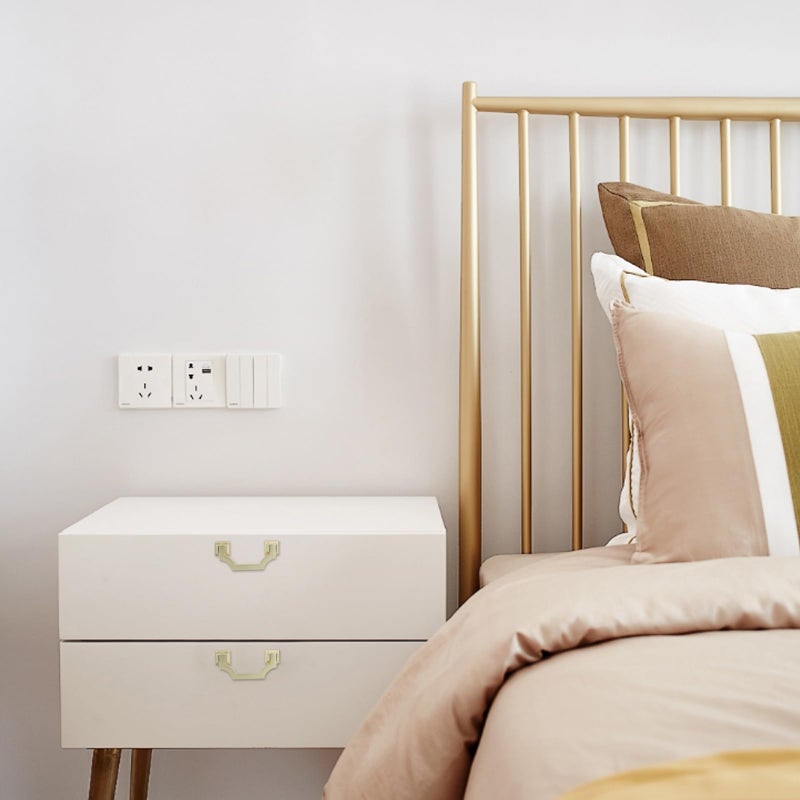 Geesatis 2 Pack Gold Cabinet Pulls, 2.5" Hole Center Solid Zinc Alloy Drawer Handles - Anti-Tarnish & Rust-Proof for Kitchen, Dresser, Drawer, Cupboard, Door with Mounting Screws - Image 5