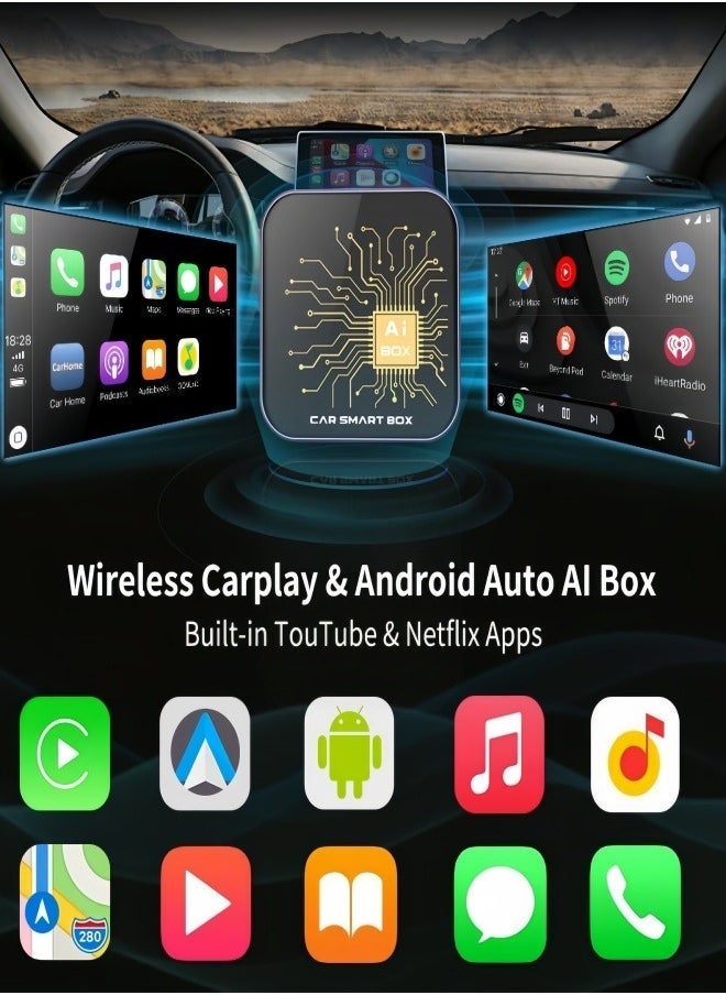 Android Auto AI Box Lite allows you to access multimedia content faster and easier Supports Netflix YouTube and TF Card Easily launch and operate with low delay for car streaming box - Image 2