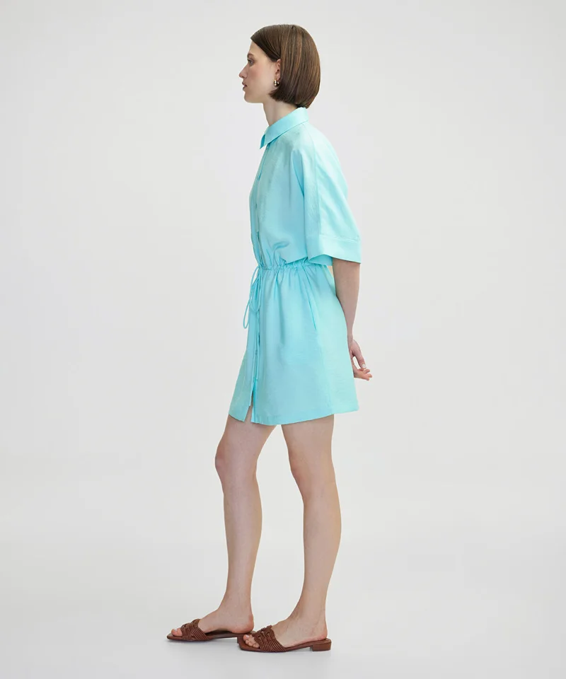 ابيكول Drawstring Shirt Dress