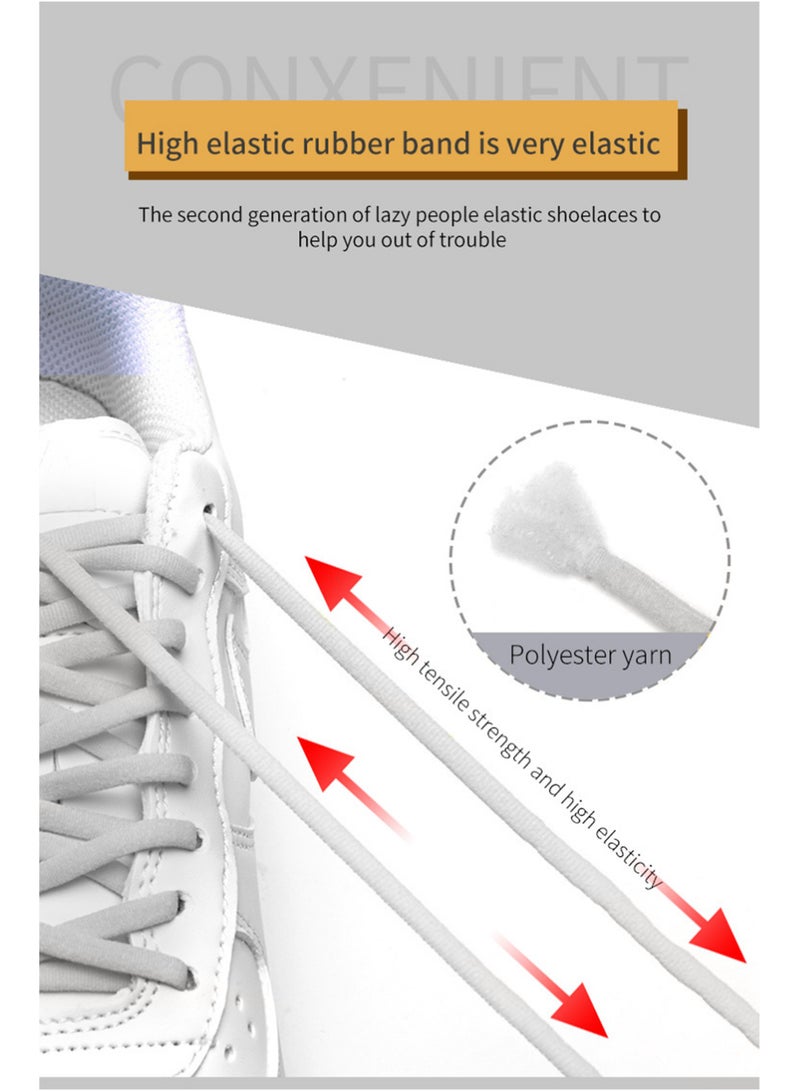 Bincoo 3 Pairs No Tie Shoe Laces Tieless Elastic Shoe Laces with Shoelaces Lock Connector, No Tie Shoelaces （Black, White） - Image 5