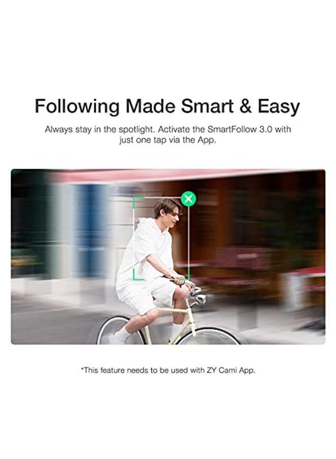 Zhiyun Smooth Q3 Handheld 3-Axis Smartphone Gimbal Stabilizer with Grip Tripod Vlog Compatible with iPhone Android Smartphone with Gesture Control,Live Stream,Object Tracking - Image 5