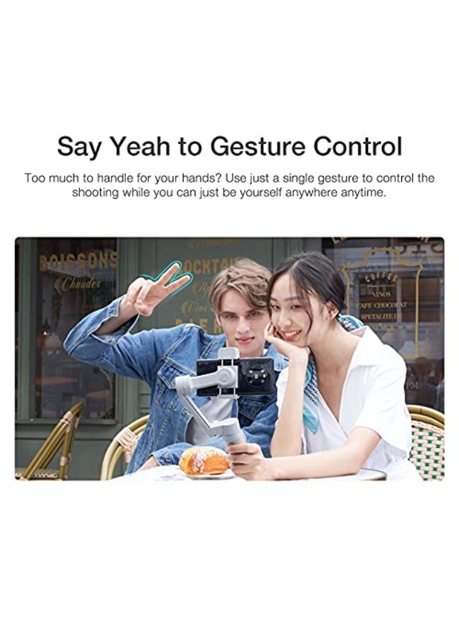Zhiyun Smooth Q3 Handheld 3-Axis Smartphone Gimbal Stabilizer with Grip Tripod Vlog Compatible with iPhone Android Smartphone with Gesture Control,Live Stream,Object Tracking - Image 3