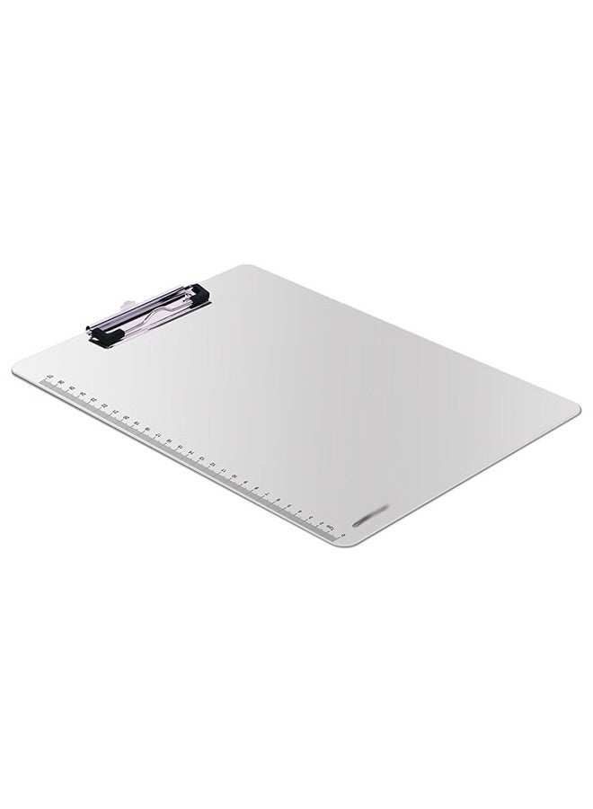 ملفات بلاستيكية بمشبك، لوحة بمسطرة شفافة منخفضة الارتفاع، مستلزمات مكتبية، مستلزمات مدرسية، حجم خطاب 31.5 سم × 22.5 سم - Image 3