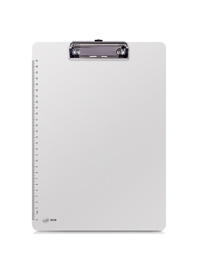 ملفات بلاستيكية بمشبك، لوحة بمسطرة شفافة منخفضة الارتفاع، مستلزمات مكتبية، مستلزمات مدرسية، حجم خطاب 31.5 سم × 22.5 سم - Image 1