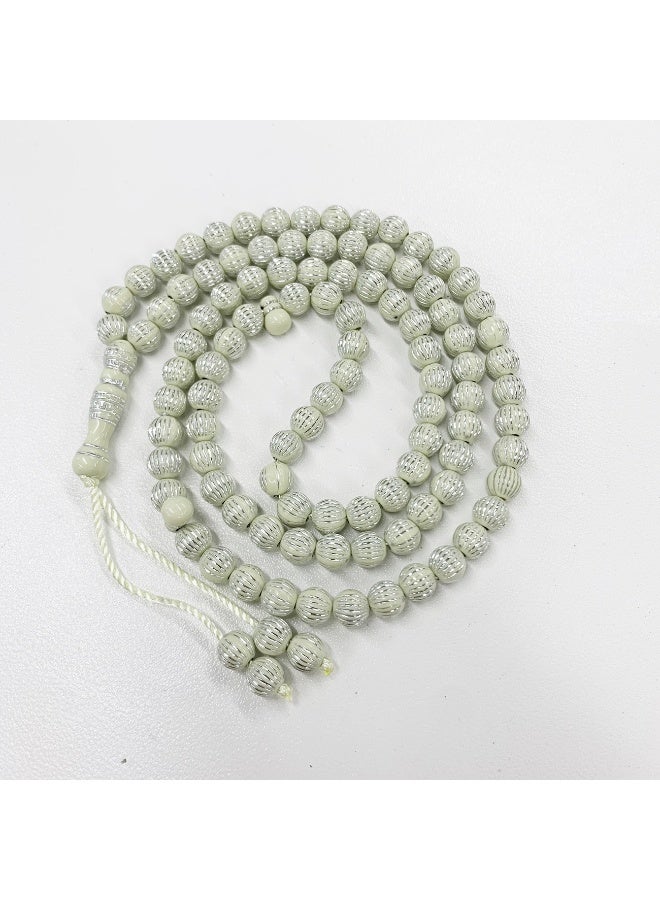 NIBEMINENT 99 Muslim Prayer Beads Soft Yellow/7mm 