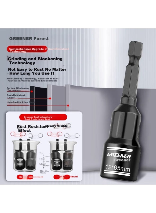 Greener Household Screwdriver Bit, Strong Magnetic Anti-slip Hexagonal Shank, Electric Drill Driver Bit, Electric Wrench Socket Screw Magnetic Screwdriver - Image 3