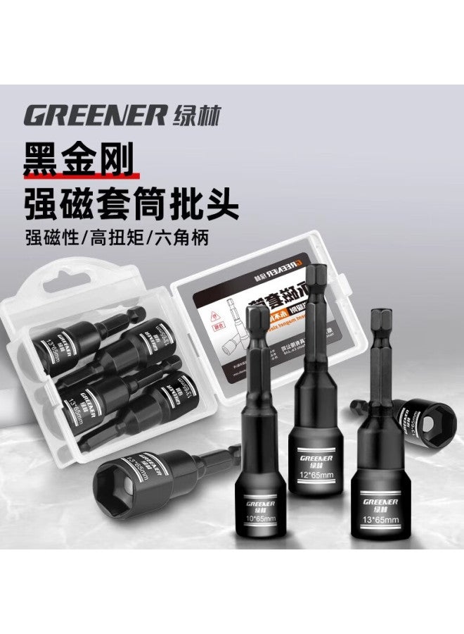 Greener Household Screwdriver Bit, Strong Magnetic Anti-slip Hexagonal Shank, Electric Drill Driver Bit, Electric Wrench Socket Screw Magnetic Screwdriver - Image 1