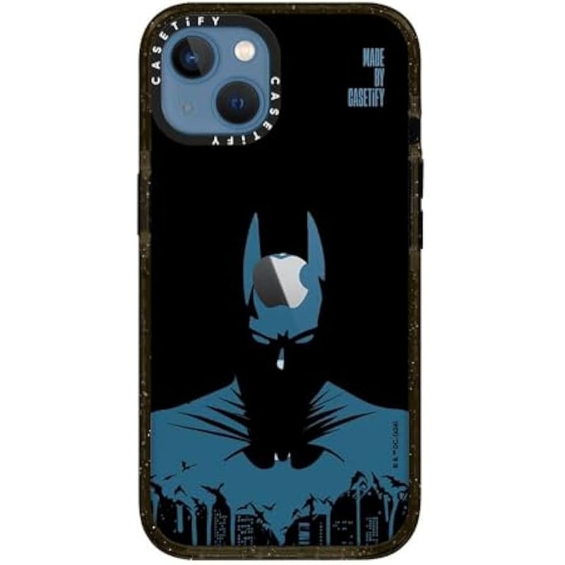 كاستيفي كاسيتي حافظة امباكت ايفون 13 【باتمان كو-لاب / 4X اختبار السقوط من الدرجة العسكرية / حماية من السقوط بطول 8.4 قدم/ متوافق مع ماج سيف】 - ظل باتمان - اسود شفاف - Image 4