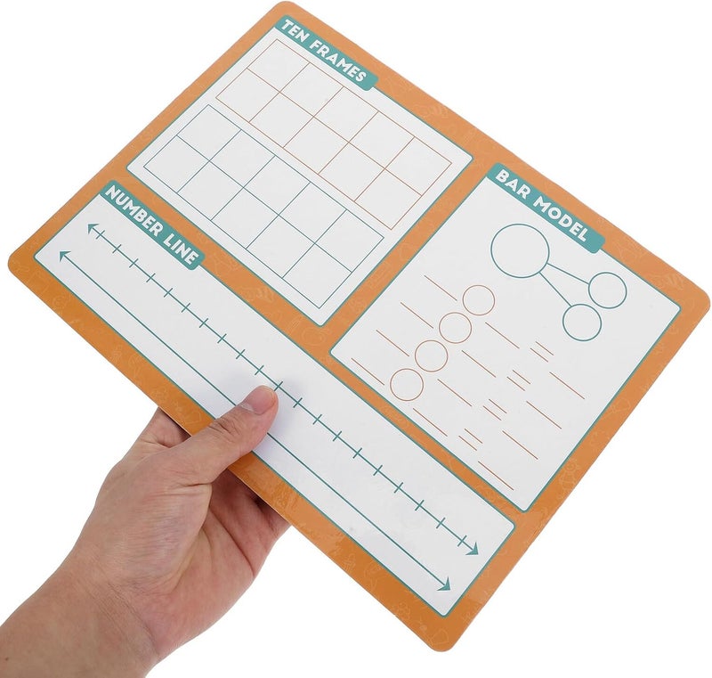ABOOFAN Double Sided Dry Erase Math Whiteboards Set for Students, Writable Erasable Classroom and Home Learning Boards with 2 Boards, Poster, and Markers - Image 4