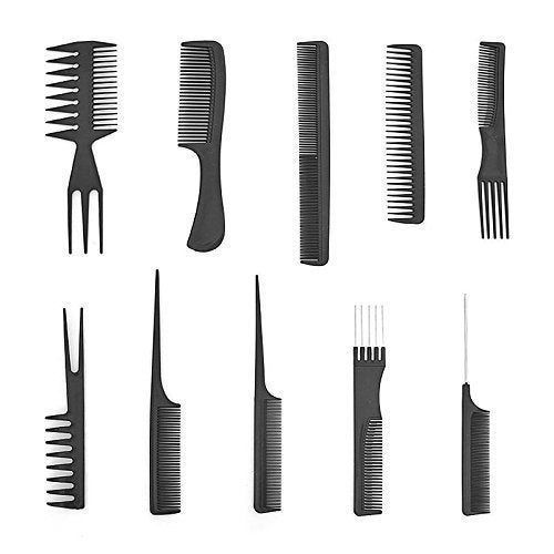 FOK set of 10 Pcs Multipurpose Salon Hair Styling (41 * 25) cm Hairdressing hairdresser Barber Combs Professional Comb Kit - Image 5