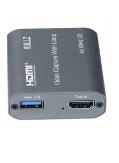 Microware Video Capture Card with Audio Live Streaming HDMI Video Game Capture Grabber Recording Device with Mic Input and Stereo Audio Output for Full HD 1080P 60FPS Acquisition Live Broadcasting
