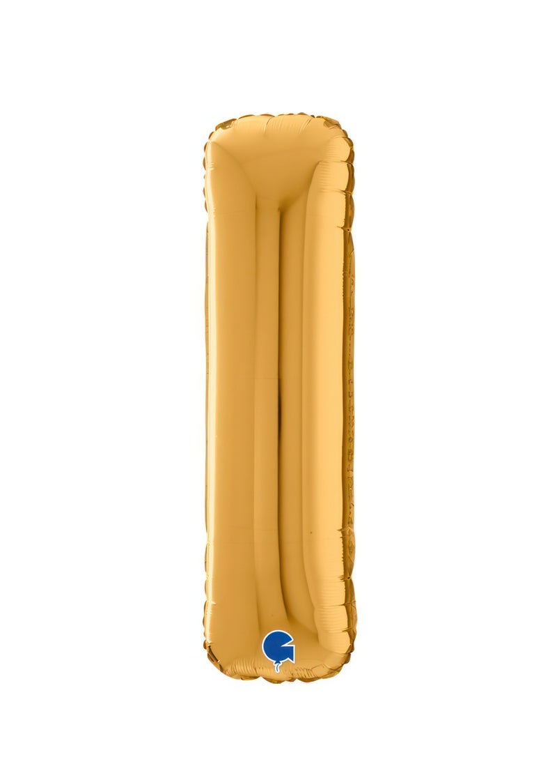 GRABO 26" Foil Balloon Letter I Gold  - Image 1